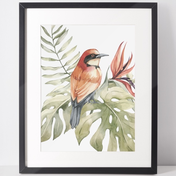 Other - Bee-Eater Bird Watercolor Illustration Wall Art Print Poster Unframed